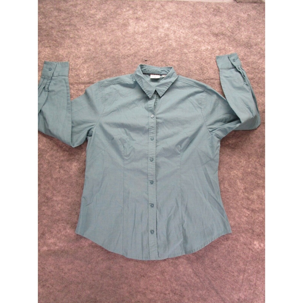 Lee Shirt womens Medium Chambray Style Blue Button Lightweight‎ pre-owned